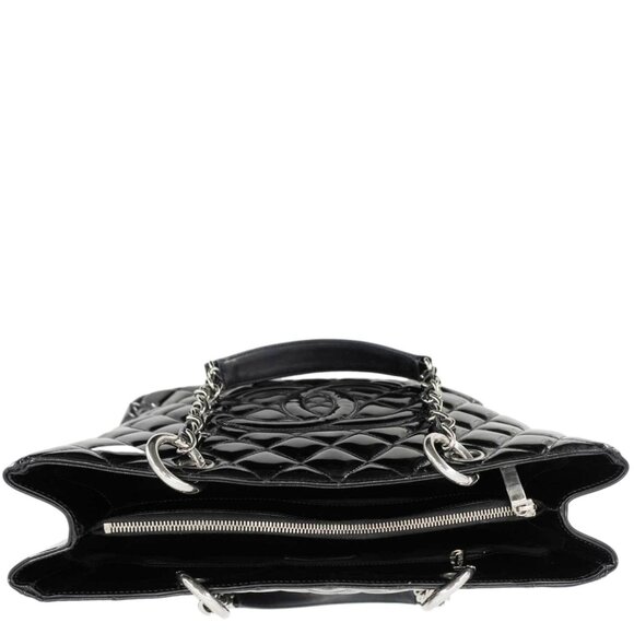 Chanel  Grand Shopping Patent Quilted Leather GST Tote Bag Black - Picture 11 of 15